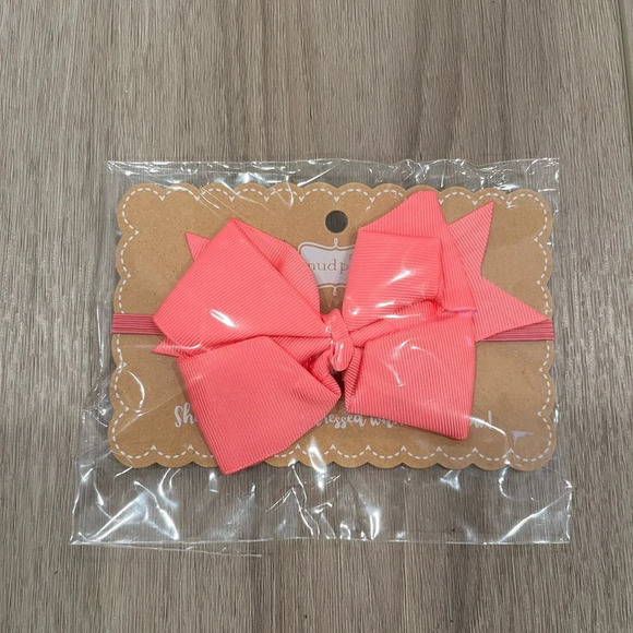 Mud Pie Baby Girls' Hot Pink Bow Headband, One Size - Picture 1 of 2